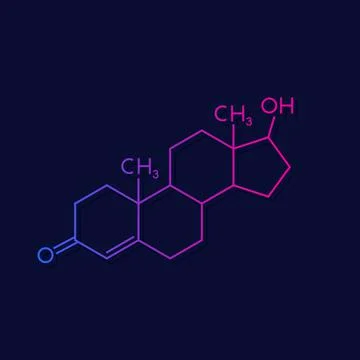 Testosterone molecule, vector Stock Illustration