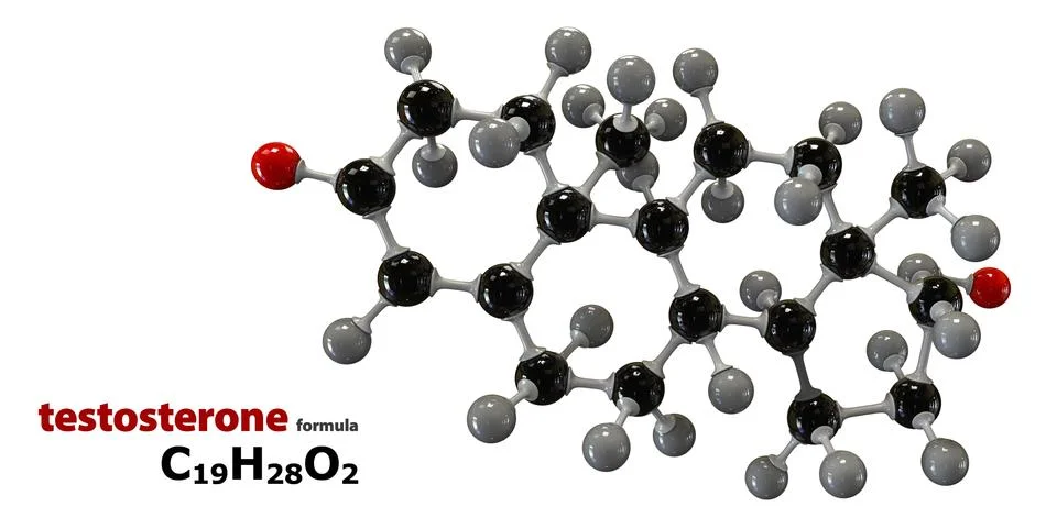 Testosterone neurotransmitter molecule Stock Illustration