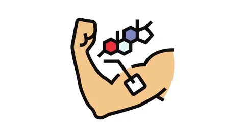 Testosterone patch on arm Stock Footage 326113932