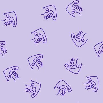 Testosterone patch on arm line seamless pattern Stock Illustration