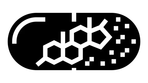 Testosterone pill capsule glyph icon animation Stock Footage 326139665