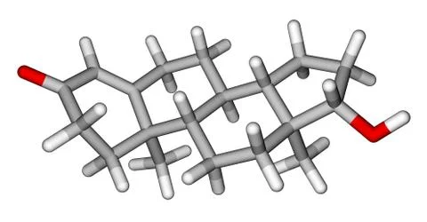 Testosterone sticks molecular model Stock Illustration