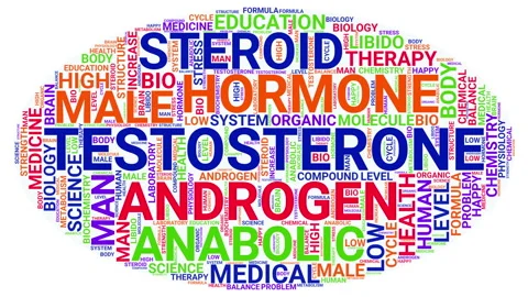 Testosterone word cloud colorful text 4K seamless loop on white background Stock Footage 162041946