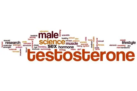 Testosterone word cloud Stock Illustration