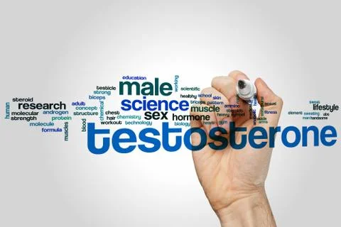 Testosterone word cloud Stock Illustration
