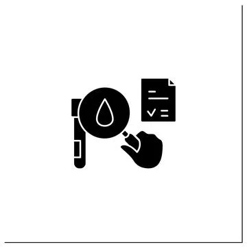 Tests glyph icon Stock Illustration