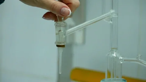 Tests in laboratory chemical analysis Stock Footage 73871757