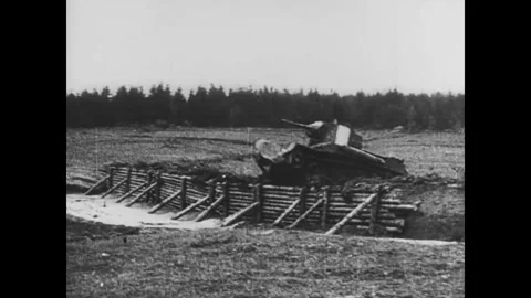 Tests of the Soviet light tank BT-2 Stock-Footage 243434595