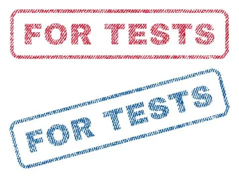 For Tests Textile Stamps Stock Illustration