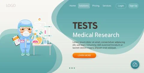 Tests Website Template Stock Illustration