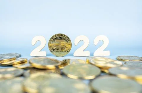 Tether coin in 2022 close-up Stock Photos