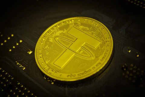Tether coin Stock Photos