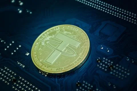 Tether coin Stock Photos