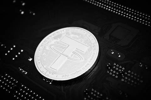 Tether coin Stock Photos