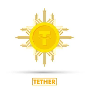 Tether concept. Cryptocurrency logo sigh. Digital money. Block chain, finance イラスト素材
