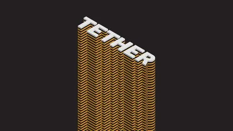 Tether Crypto Currency, Digital Currency Exchange Stock Illustration