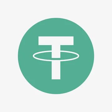Tether symbol. Vector icon. USDT logo. Crypto イラスト素材