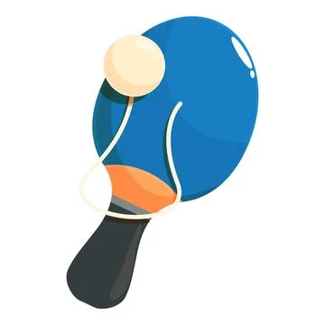 Tetherball racket and ball ready for striking action Stock Illustration