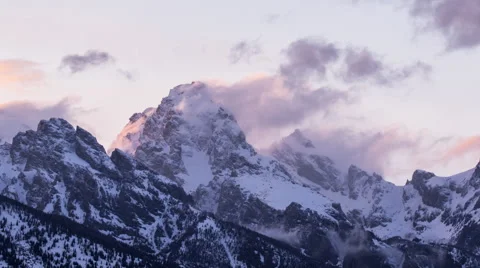 Teton Sunset Time-Lapse Vídeos de archivo 51054433