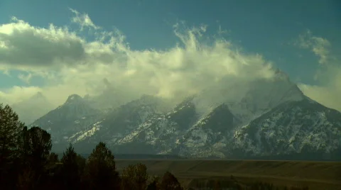 TETON Time Lapse Clouds 2 Video stock 702148