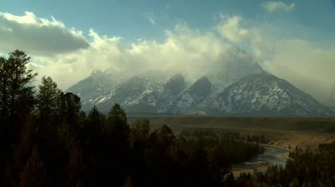 TETON Time lapse Clouds Video stock 698371