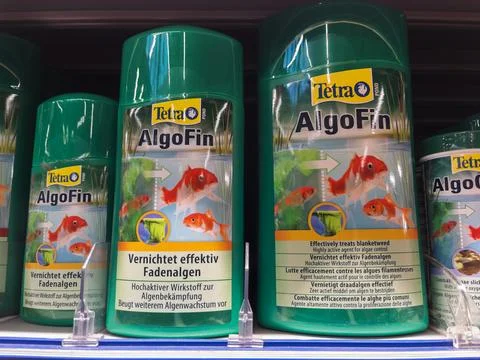 Tetra AlgoFin Algae Control Solution for Aquariums Stock Photos