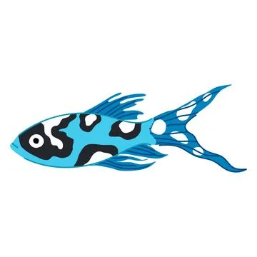 Tetra decorative fish cartoon vector illustration Stock Illustration