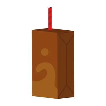 Tetra pack box of chocolte Stock Illustration