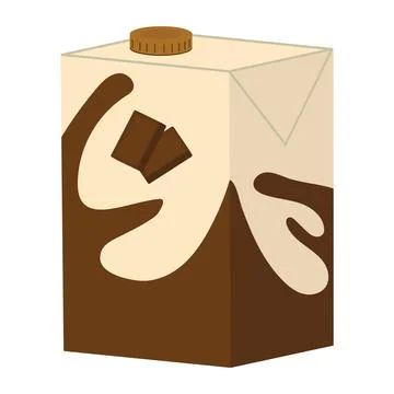 Tetra pack box with chocolte Stock Illustration