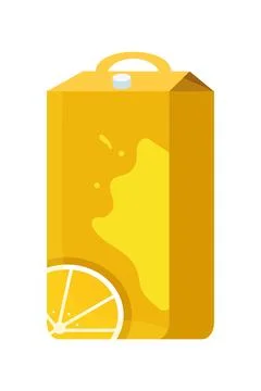 Tetra pack box of lemonade Stock Illustration