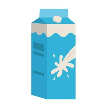 Tetra pack box of milk Stock Illustration