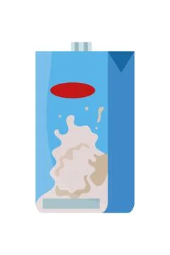 Tetra pack box milk Stock Illustration