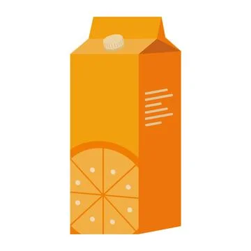 Tetra pack box of orange Stock Illustration