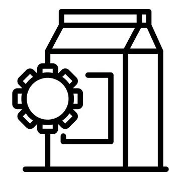 Tetra pack control icon, outline style Stock Illustration