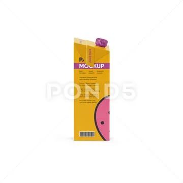 Tetra Pack Juice &amp; Milk Box Mockup PSD 템플릿