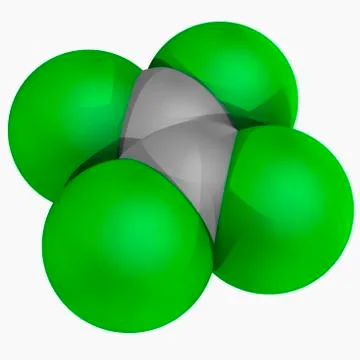 Tetrachloroethylene molecule Illustration