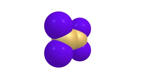 Tetrafluoroethylene molecule rotating video Full HD Stock Footage 163075472