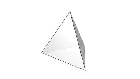 Tetrahedron, Platonic solid, transparent white, with alpha channel, 4k 30fps Vídeos de archivo 87190961