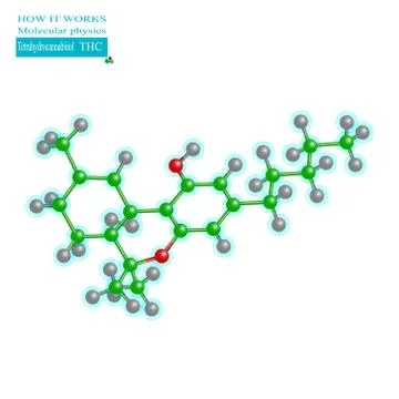Tetrahydrocannabinol THC 1 Stock Illustration