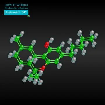 Tetrahydrocannabinol THC 3 Stock Illustration