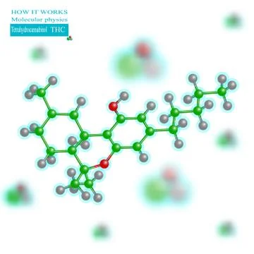 Tetrahydrocannabinol THC  Stock Illustration