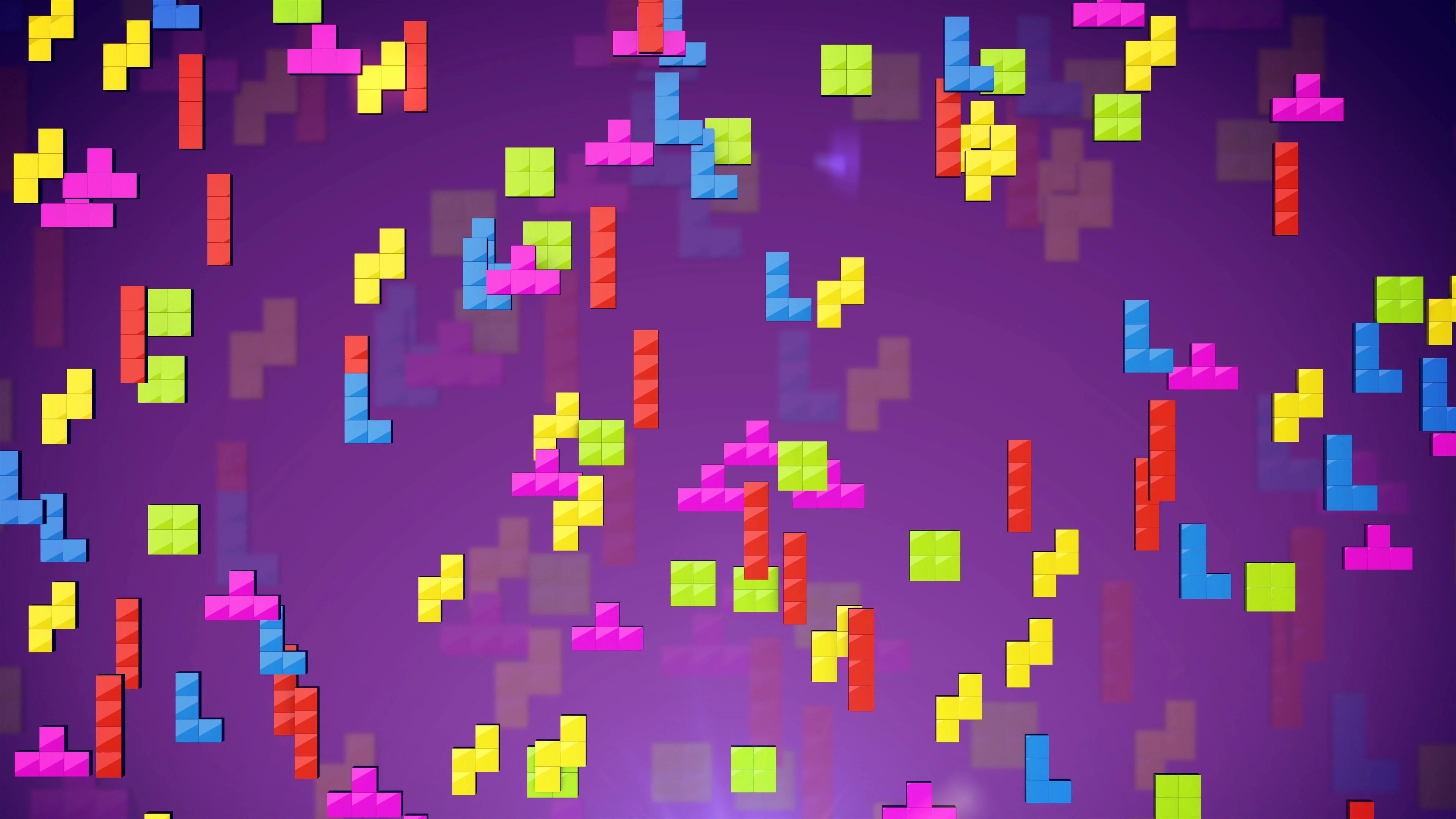 Tetris game figures fall down | Stock Video | Pond5