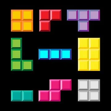 Tetris Game Pack Stock Illustration