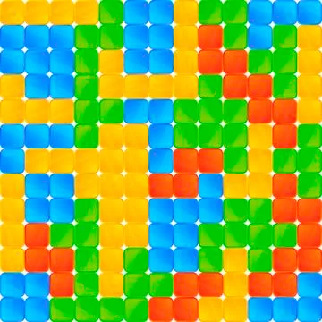 Tetris game pieces, seamless pattern Illustrazione stock