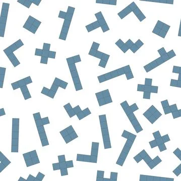 Tetris pattern for printing on fabric and paper Stock Illustration