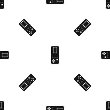 Tetris pattern seamless black Illustrazione stock