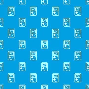 Tetris pattern seamless blue Illustrazione stock