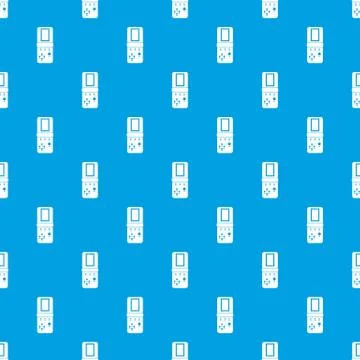 Tetris pattern seamless blue Stock Illustration
