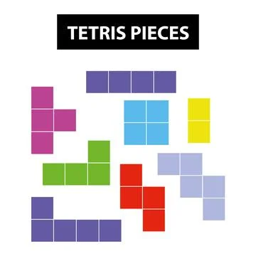 Tetris pixel brick game, illustration Stock Illustration