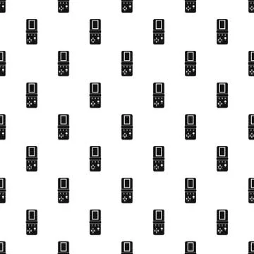 Tetris portable game pattern, simple style Stock Illustration